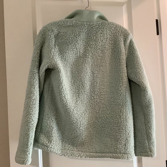 Land's End  Sherpa Fleece Pullover, Seafoam Green, size x-small - Picture 3 of 3